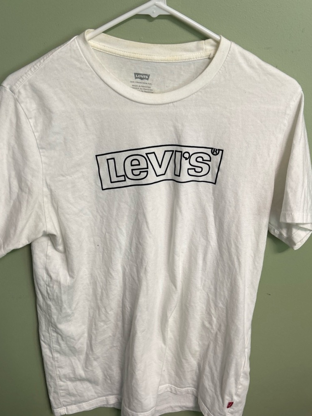 Levi's White Short-Sleeve box Logo Tee